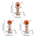 Pumpkin-Head Skull Ornaments – Set of 3