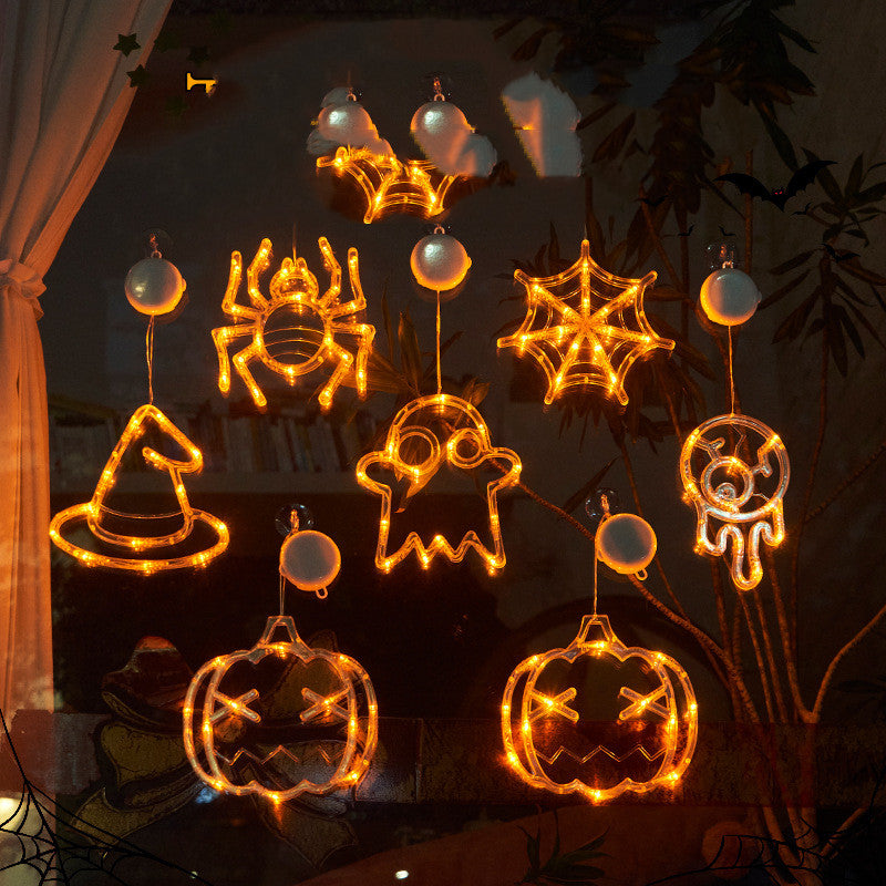 Halloween LED Window Lights – Pumpkin, Spider & Ghost