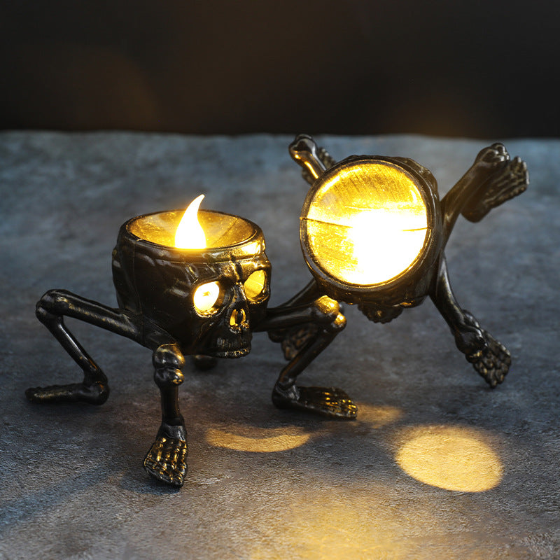 Skull & Skeleton Hand LED Candle Lanterns