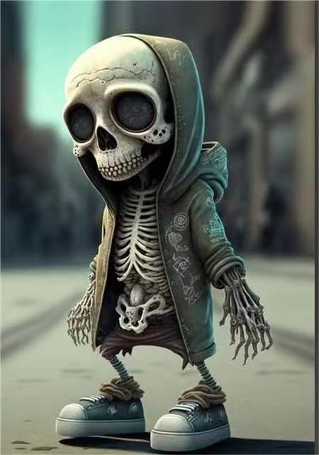 Resin Skull & Skeleton Halloween Figurines