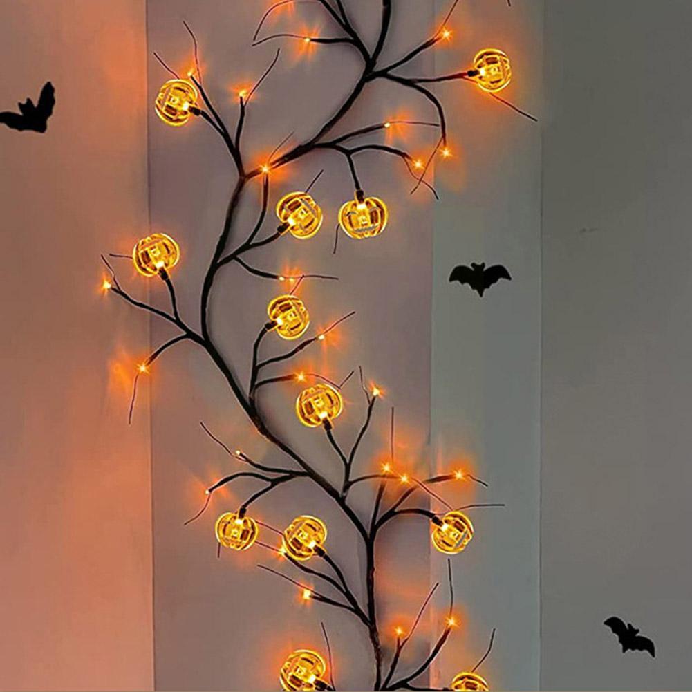 Halloween LED Willow Vine String Light – Bats or Pumpkins