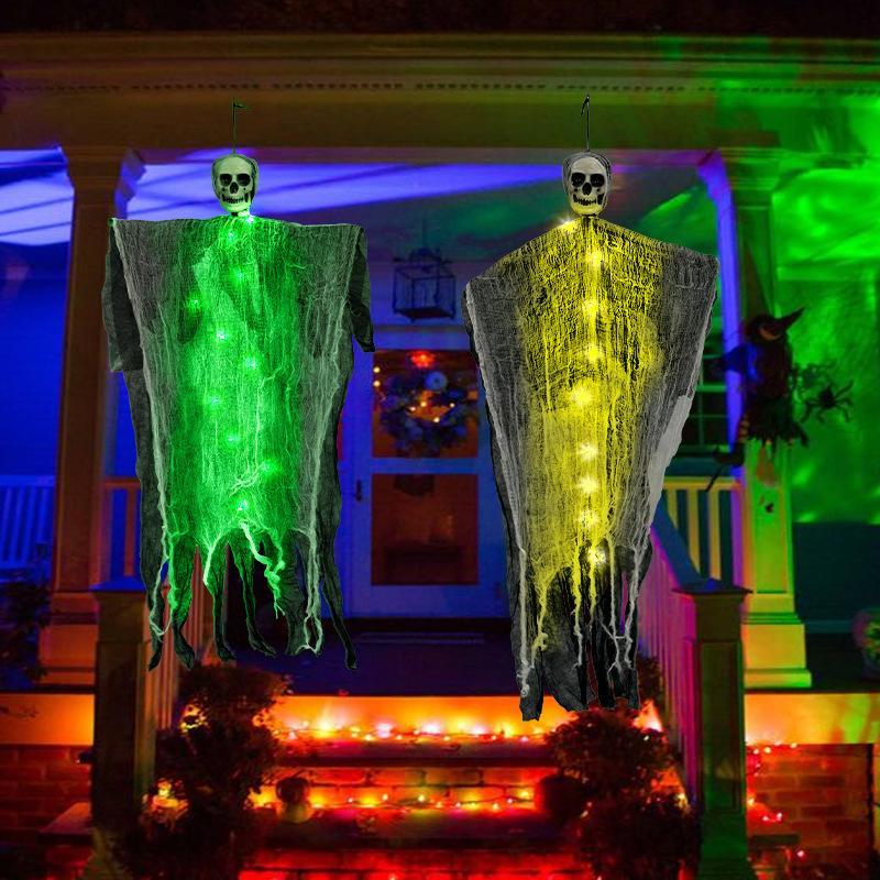 Hanging Ghost & Skull Halloween Decoration