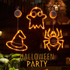 Halloween LED Window Lights – Pumpkin, Spider & Ghost