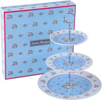 Porcelain Tea Gift Set with 3-Tier Cake Stand – Blue Rose