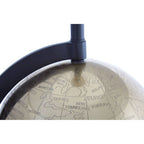 Churchill Globe Antique Brass Table Lamp with Black Shade