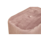 Dusty Pink Velvet Rectangular Pouffe with Matte Gold Base
