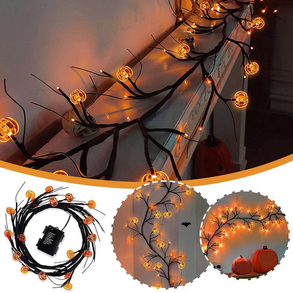 Halloween LED Willow Vine String Light – Bats or Pumpkins