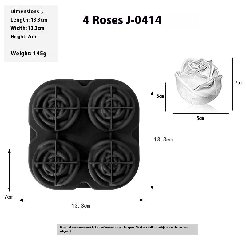 Silicone Ice Moulds – Skull, Rose, Ball & Diamond