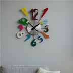 Multicolour Funky Numbers Decorative Wall Clock