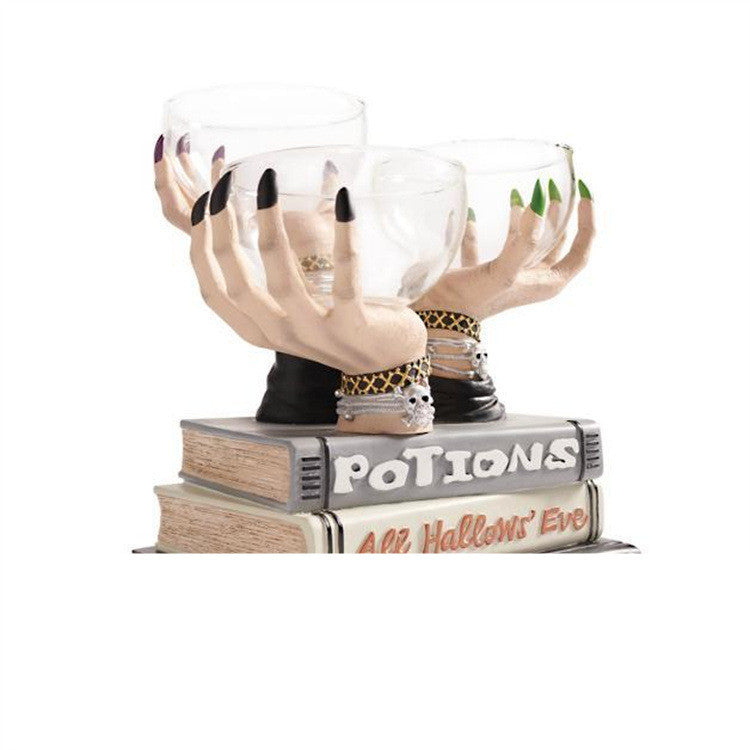 Witch’s Hand Halloween Snack Bowl Stand