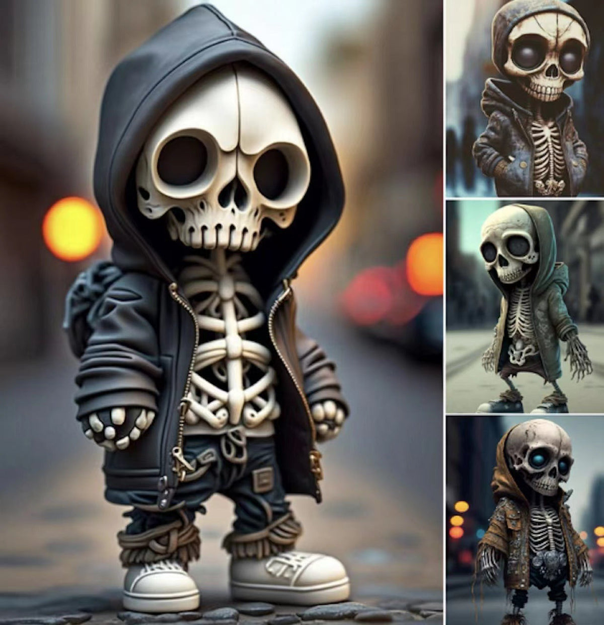 Resin Skull & Skeleton Halloween Figurines