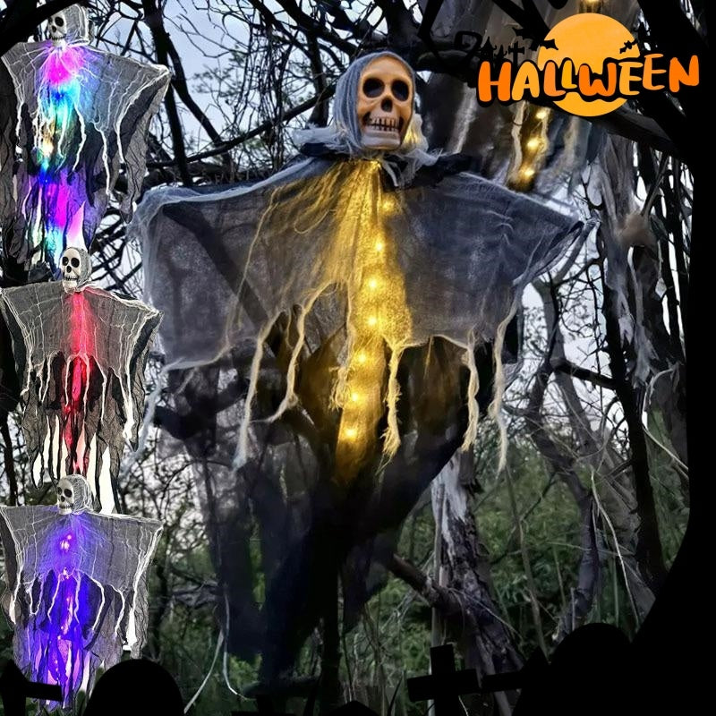 Hanging Ghost & Skull Halloween Decoration