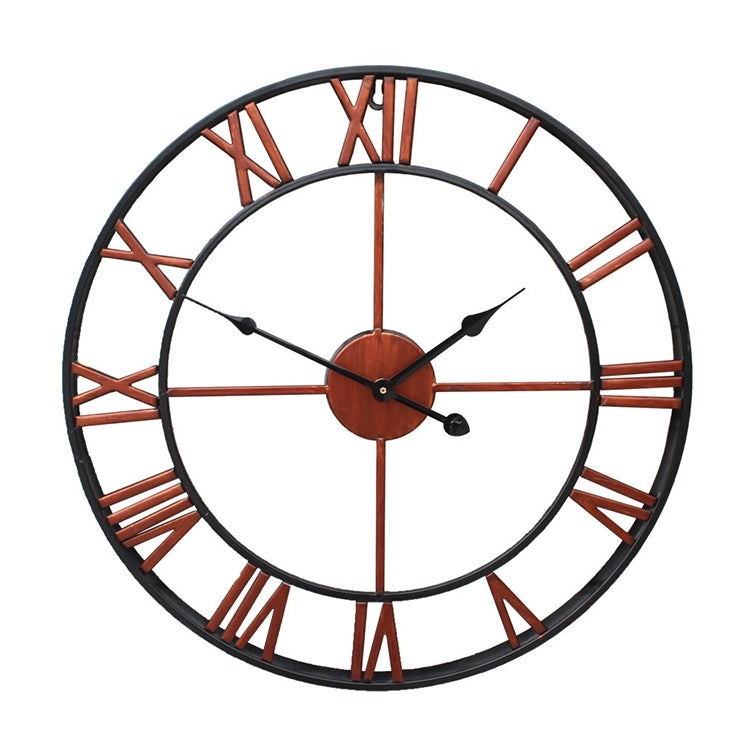 Retro Iron Round Roman Numeral Decorative Wall Clock, 40cm