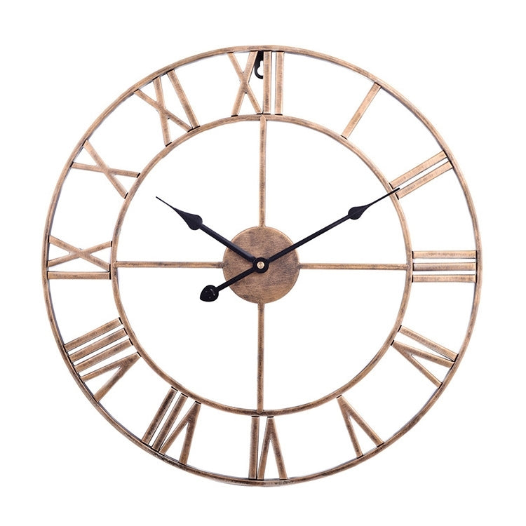 Retro Iron Round Roman Numeral Decorative Wall Clock, 40cm