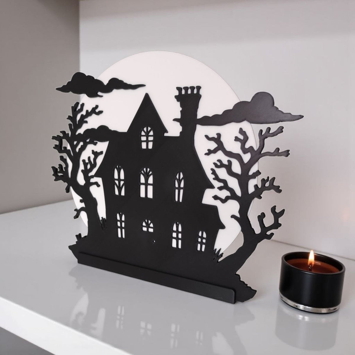 Haunted House LED Tealight Holder