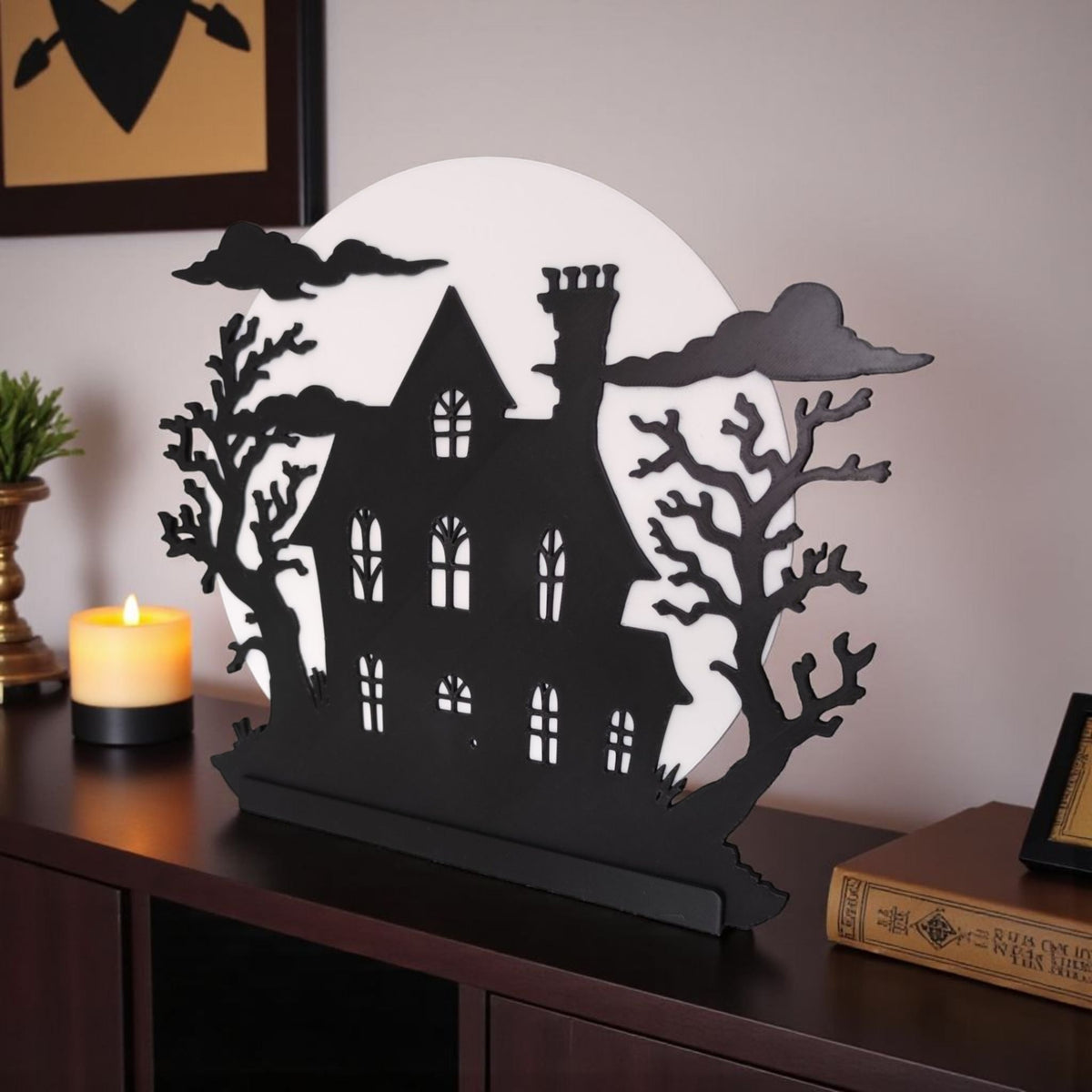 Haunted House LED Tealight Holder