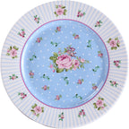 Porcelain 4-Piece Cake Plate Set – Blue Rose
