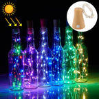 1m 10 LEDs SMD 0603 Solar Powered Copper Wire String Light  Fairy Lamp Decorative Light, 1m Blue Light, 1m Colorful Light, 1m White Light, 1m Warm White