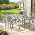 7-Piece Garden Table & Chairs Set with Umbrella Hole