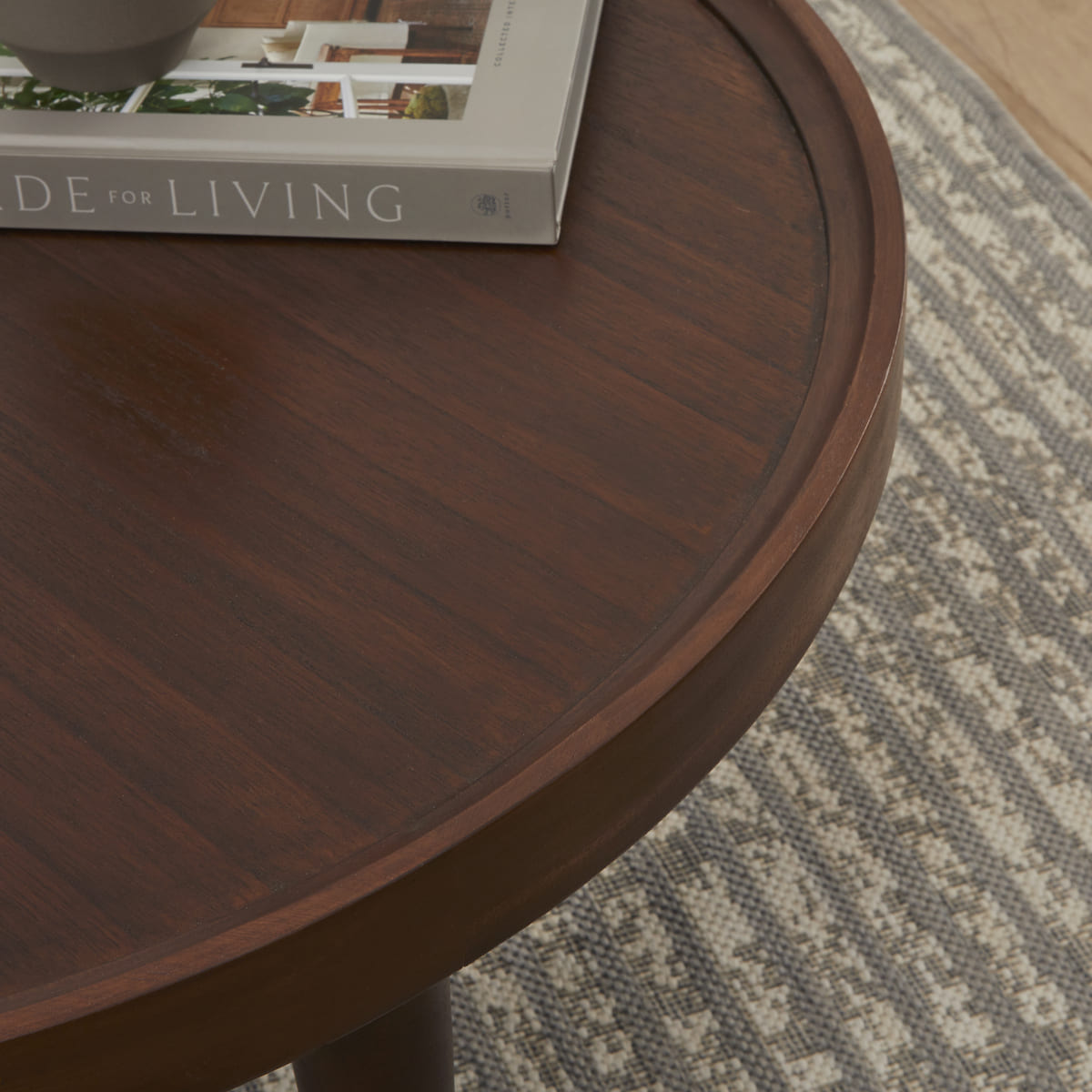 Norway Dark Walnut Round Coffee Table