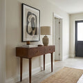 Walnut 3-in-1 Console Table, Dressing Table & Desk - 90cm