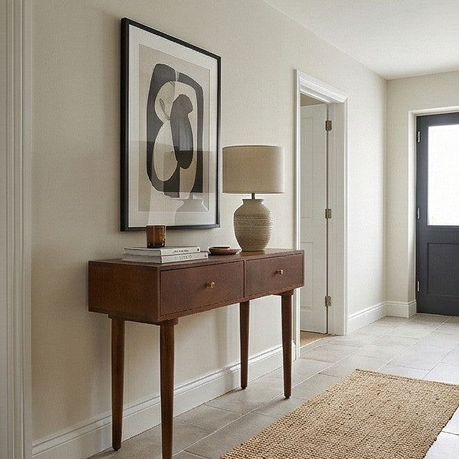 Walnut 3-in-1 Console Table, Dressing Table & Desk - 90cm