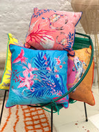 Golden Pool Koi Cushion – Vegan Suede Watercolour