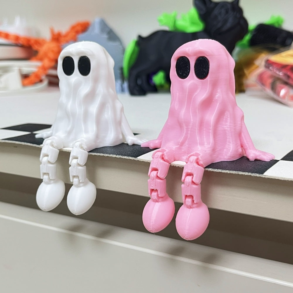 Jointed 3D-Printed Halloween Ghost Ornament