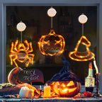 Halloween LED Window Lights – Pumpkin, Spider & Ghost