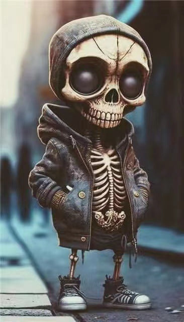 Resin Skull & Skeleton Halloween Figurines