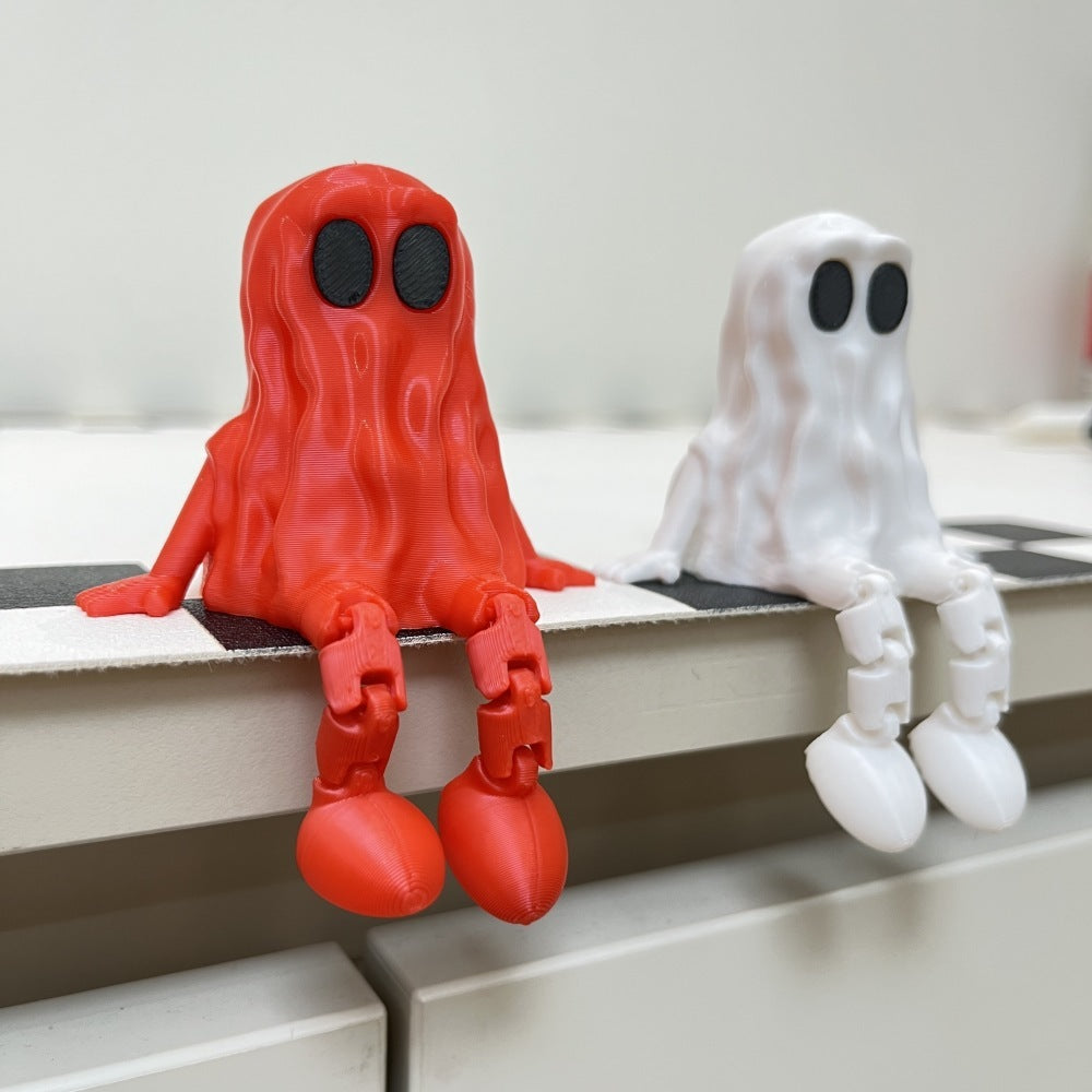 Jointed 3D-Printed Halloween Ghost Ornament