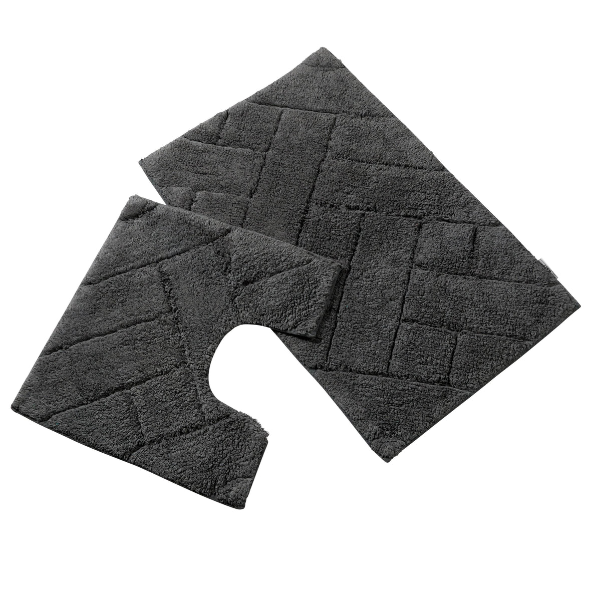 Cotton Bath Mat & Pedestal Set - Super Soft & Absorbent