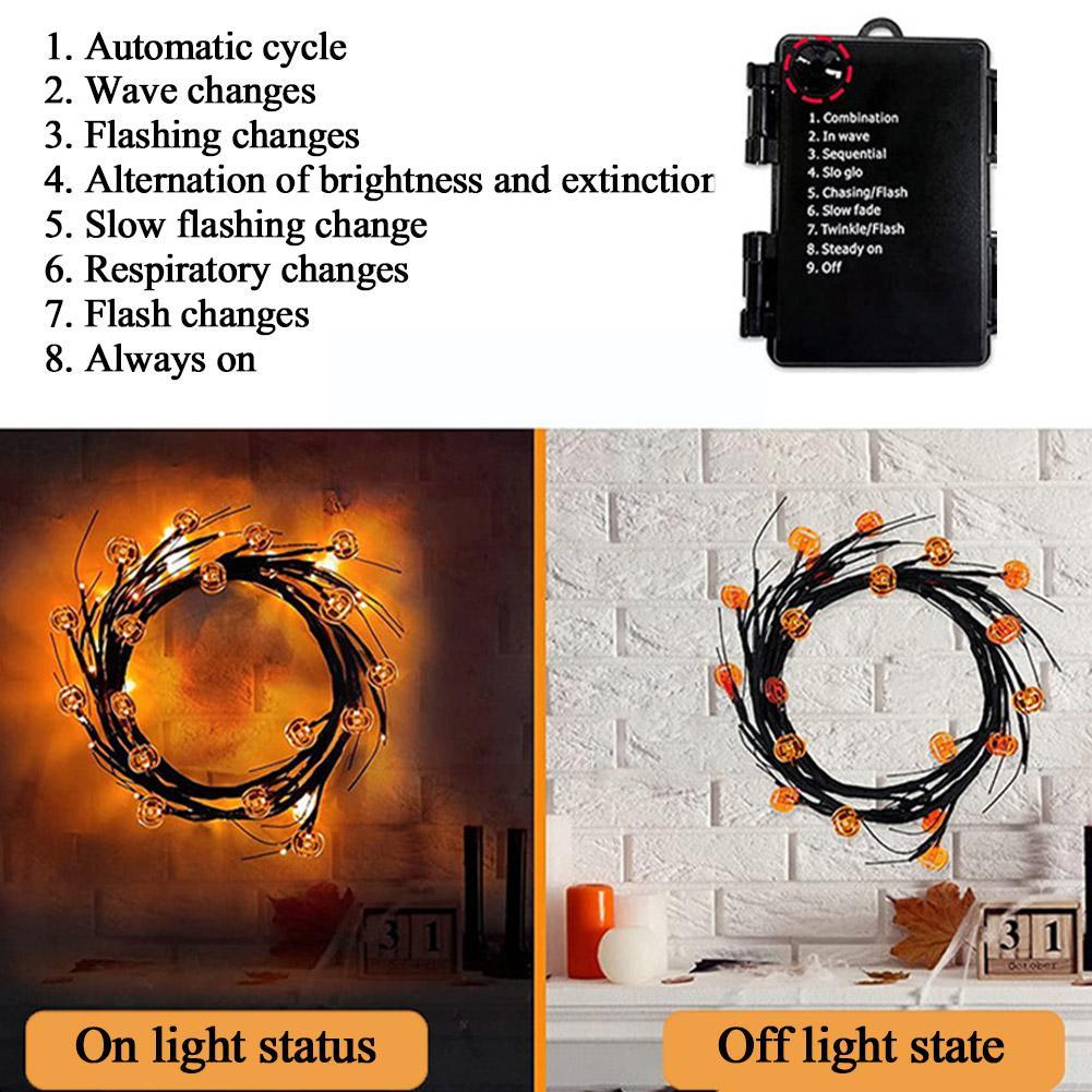 Halloween LED Willow Vine String Light – Bats or Pumpkins