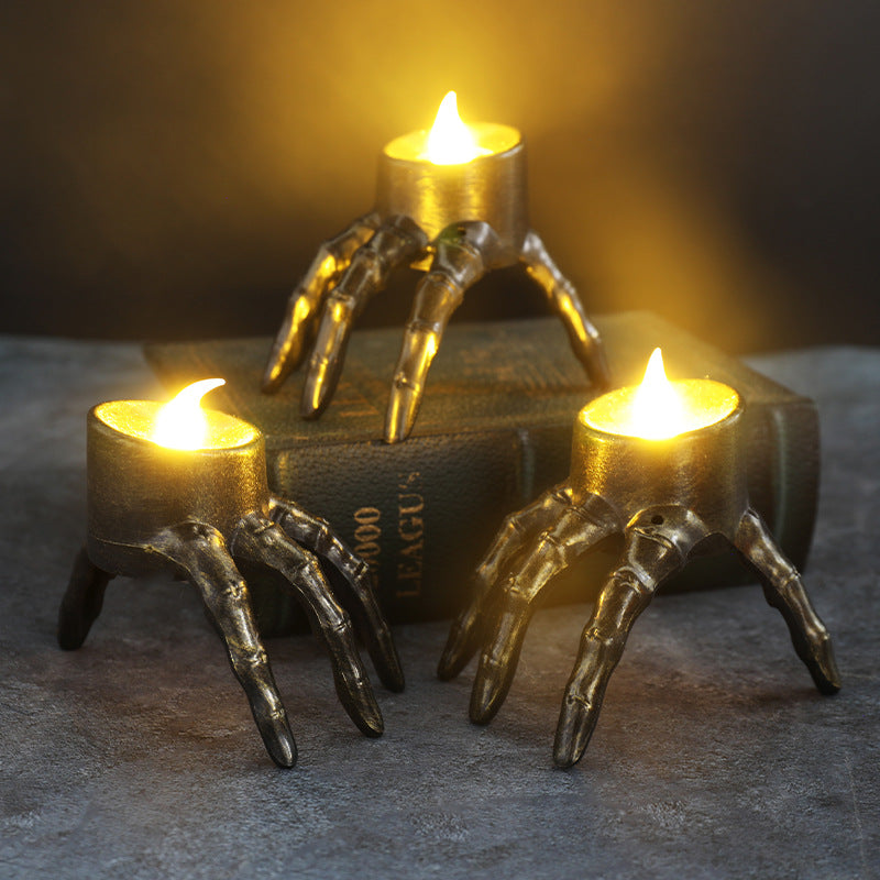 Skull & Skeleton Hand LED Candle Lanterns