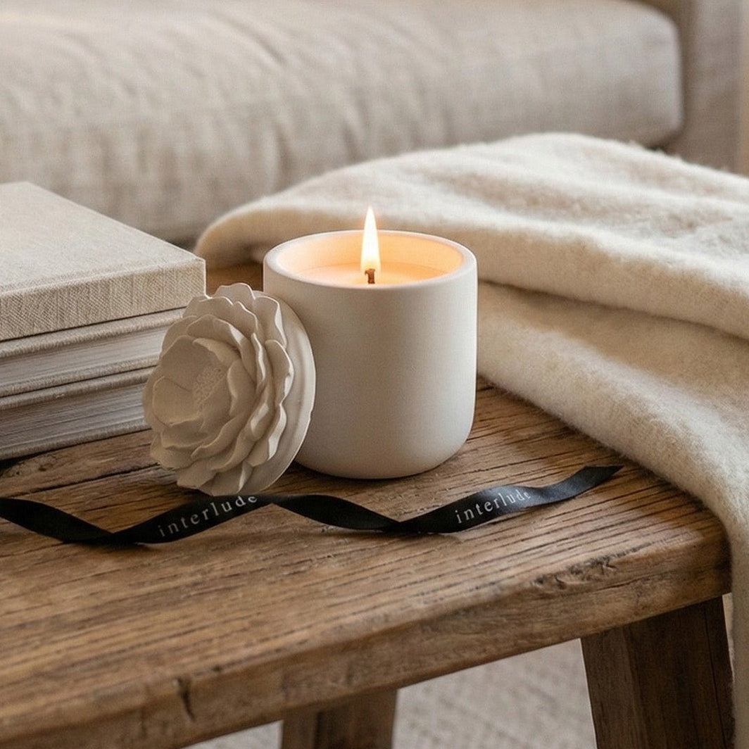 Floral Ceramic Candle