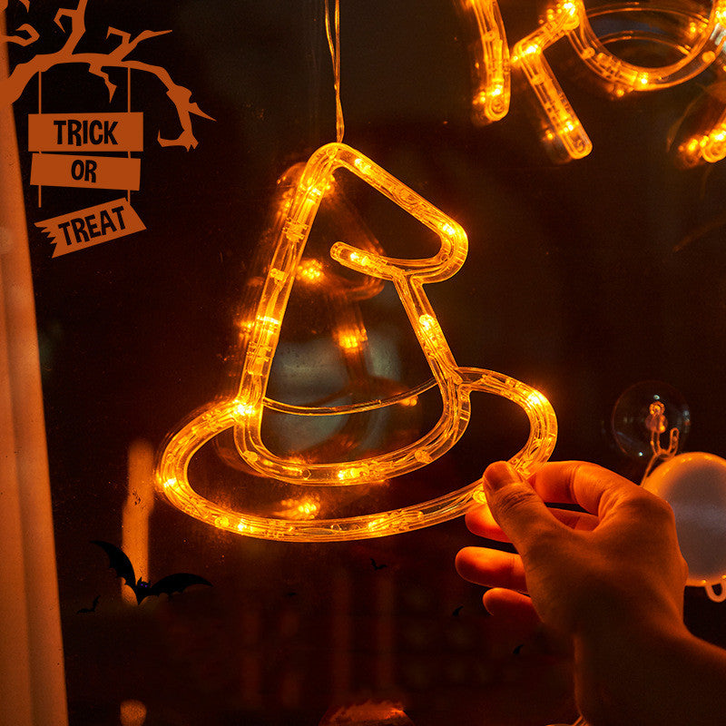 Halloween LED Window Lights – Pumpkin, Spider & Ghost