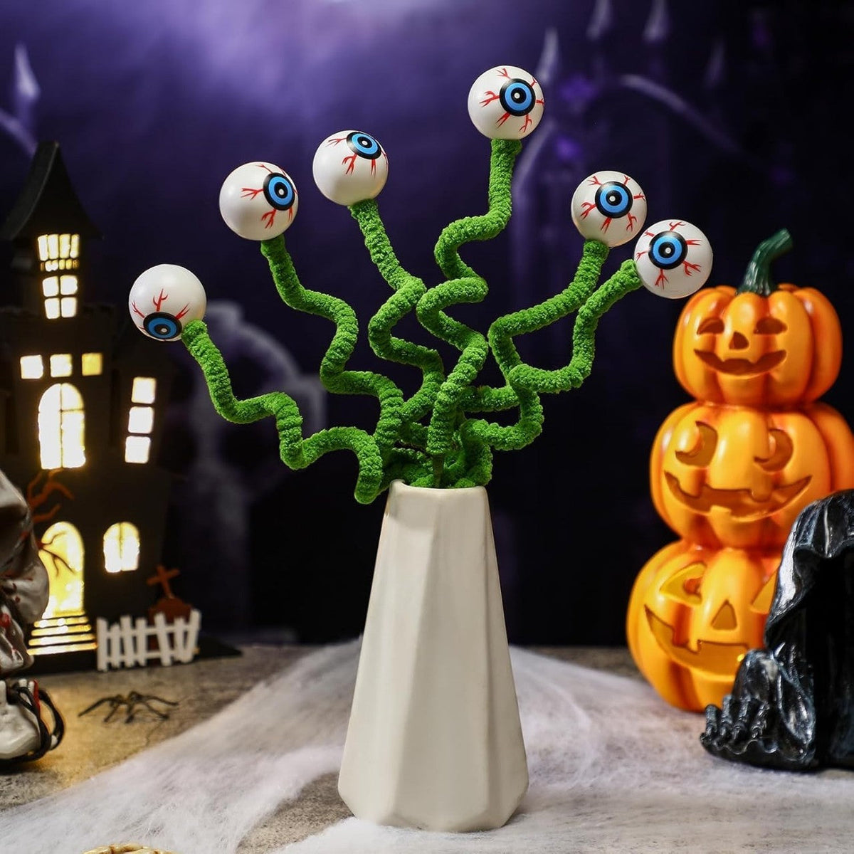 Halloween Eyeball Twig Stems – Set of 20