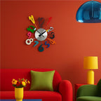 Multicolour Funky Numbers Decorative Wall Clock