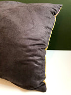 Large Yellow Skull Art Cushion – Vegan Suede