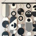 Handmade Modern Monochrome Wooden Wall Art - Home Decor Tapestry