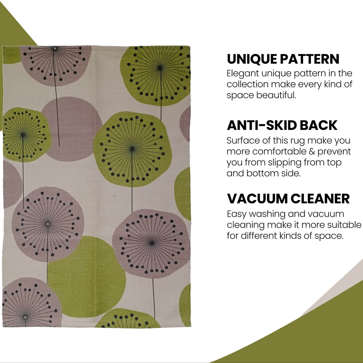 Rug Flor Design Modern Non Slip