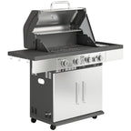 4+1 Portable Gas BBQ Grill with Side Burner