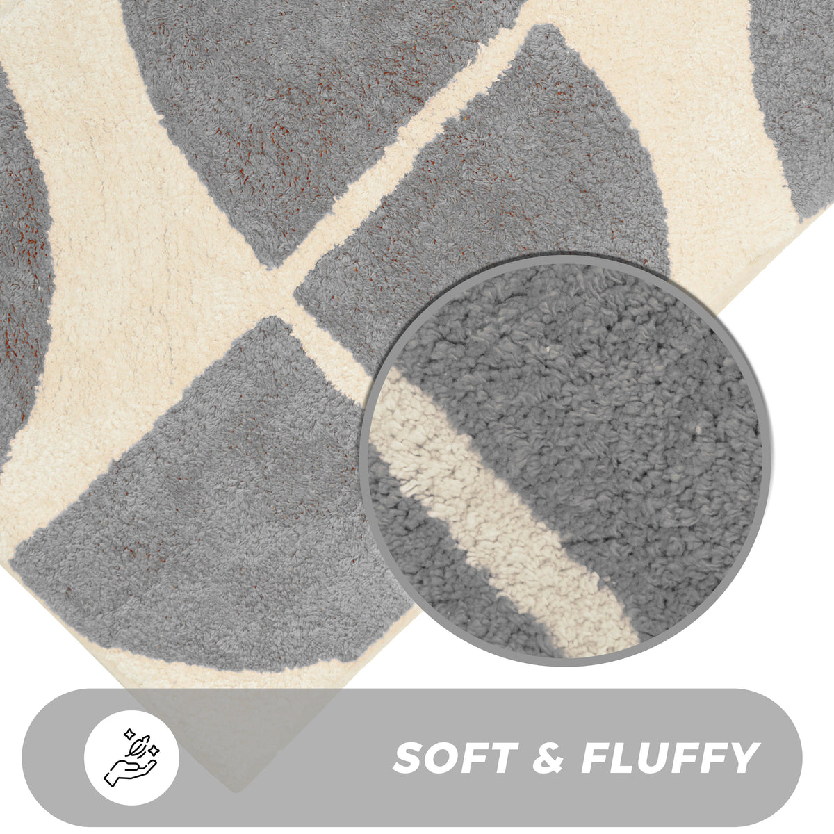 Super Soft Non-Slip Cotton Blend Bath Absorbent Mat 60 x 80cm