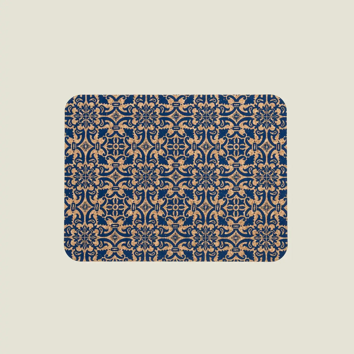 Rectangular Cork Placemats with Tile Design - Set of 4