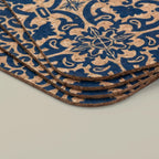 Rectangular Cork Placemats with Tile Design - Set of 4