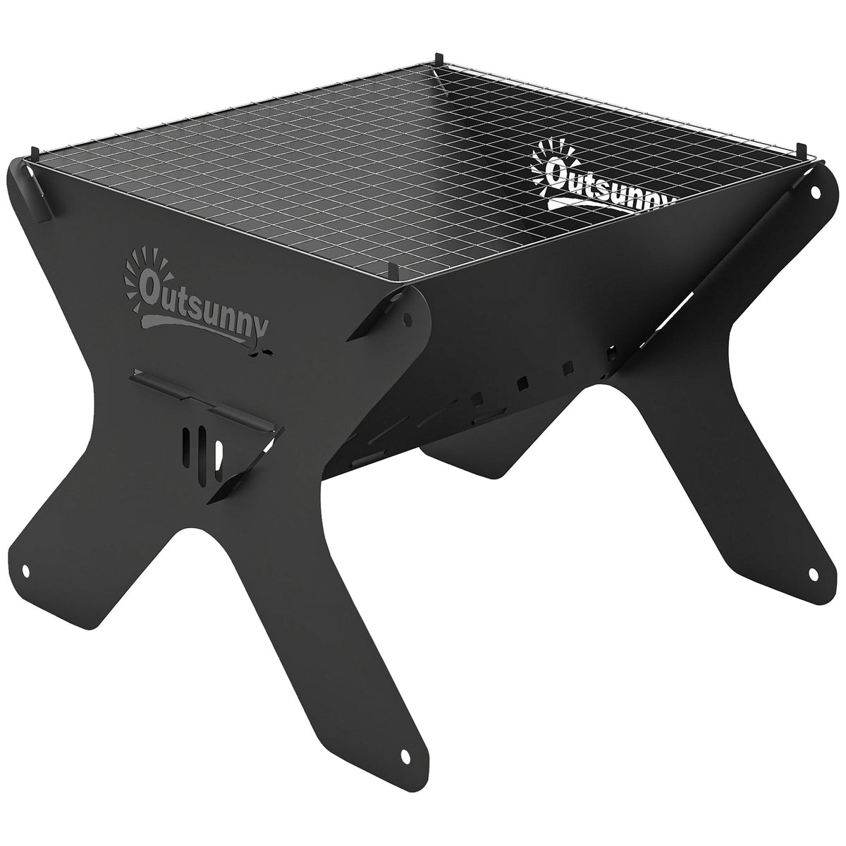 2-In-1 Portable BBQ Grill and Camping Fire Pit, Tabletop